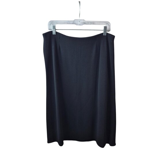 Eileen Fisher Womens Skirt Size L Knit Wool Blend Pull On Midi Length Career - Picture 7 of 7